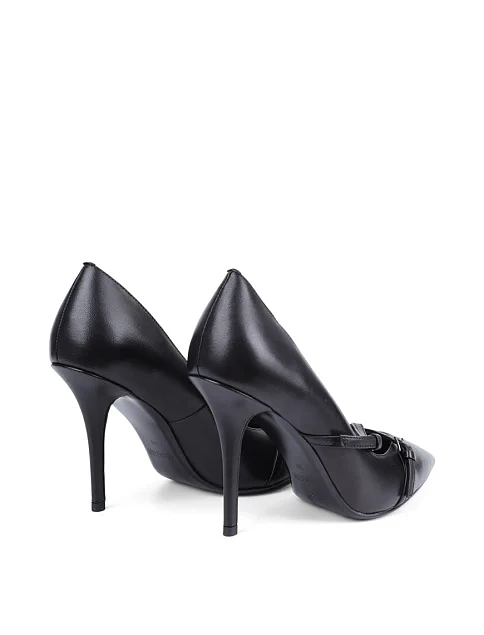 Женские туфли MIRATON кожаные черные - фото 4 - Miraton