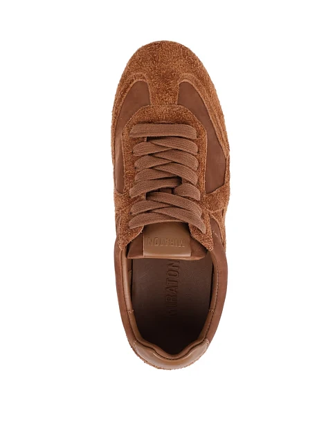 Женские кроссовки MIRATON велюровые коричневые - фото 5 - Miraton