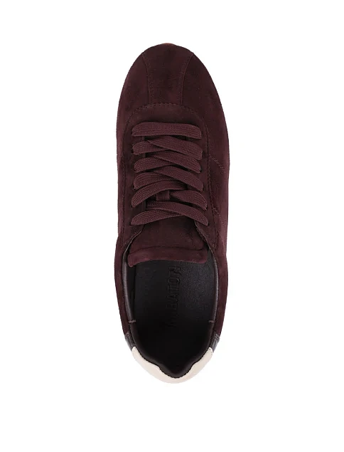 Женские кроссовки MIRATON велюровые бордовые - фото 2 - Miraton