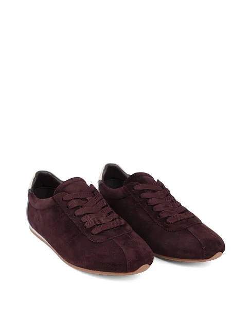 Женские кроссовки MIRATON велюровые бордовые - фото 3 - Miraton