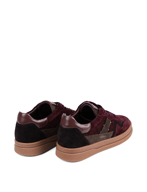 Жіночі кеди MIRATON велюрові бордові - фото 4 - Miraton