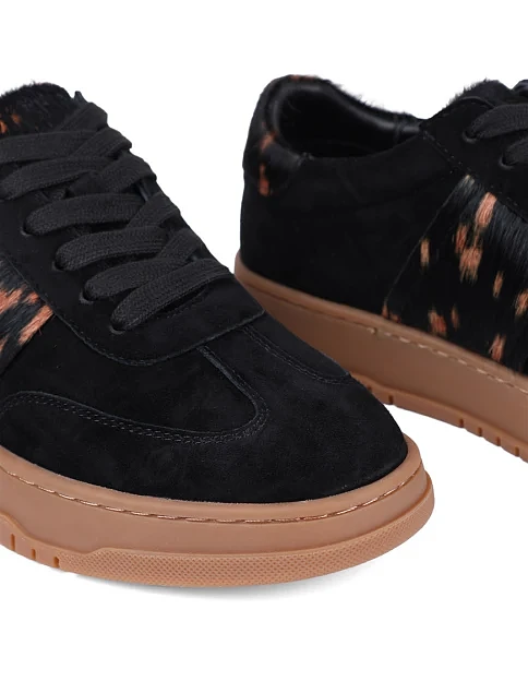 Жіночі кеди MIRATON з нубуку чорні - фото 5 - Miraton