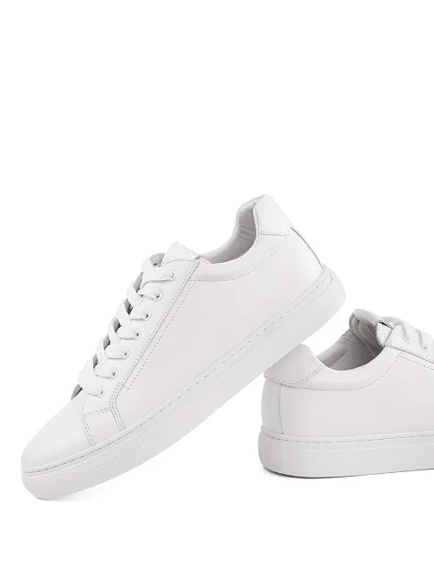 Женские кеды MIRATON кожаные белые - фото 6 - Miraton