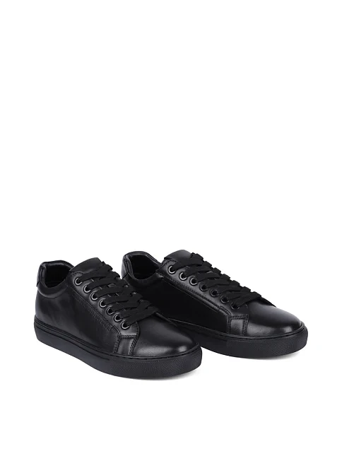 Женские кеды MIRATON кожаные черные - фото 3 - Miraton