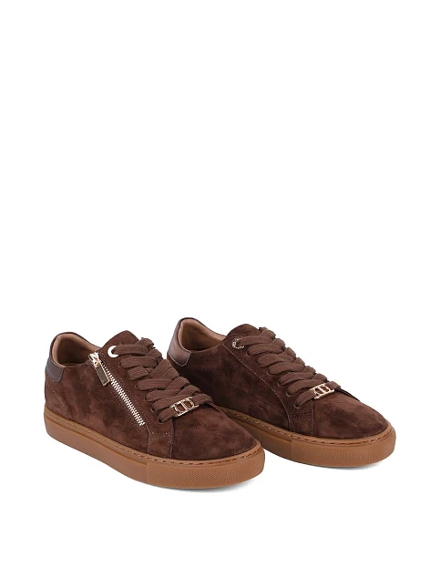 Женские кеды MIRATON велюровые коричневые - фото 3 - Miraton