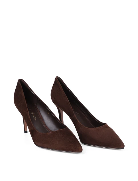 Женские туфли Mia May велюровые коричневые - фото 3 - Miraton