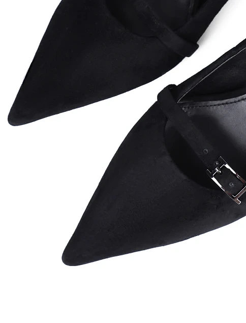 Женские туфли Mia May велюровые черные - фото 5 - Miraton