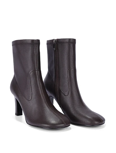 Женские ботинки MIRATON кожаные коричневые - фото 4 - Miraton