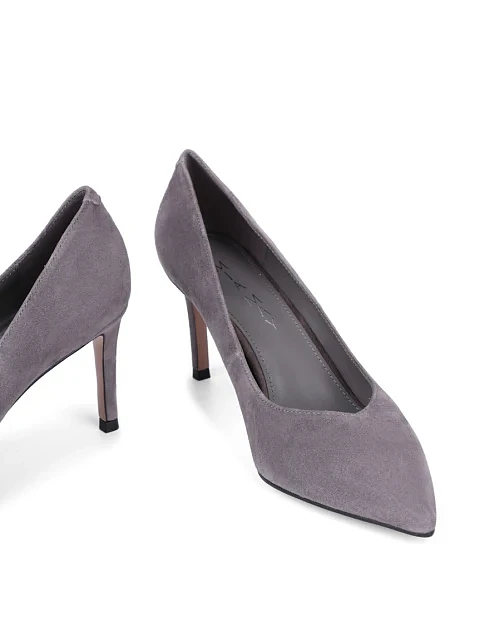 Женские туфли Mia May велюровые серые - фото 2 - Miraton