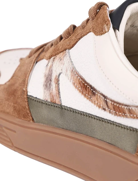 Жіночі кеди MIRATON шкіряні коричневі - фото 5 - Miraton