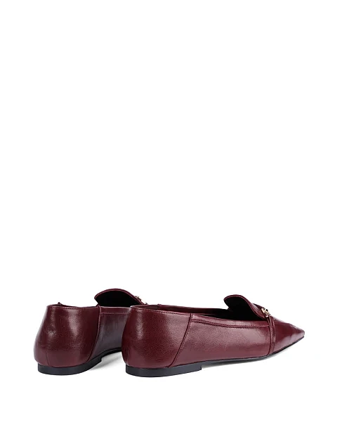 Жіночі сліпери MIRATON шкіряні бордові - фото 4 - Miraton