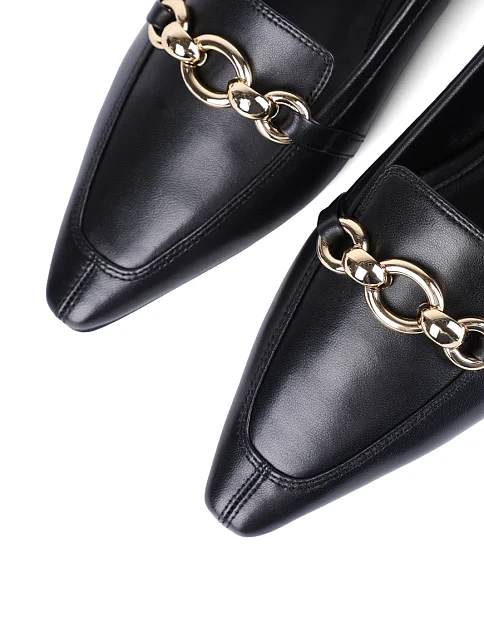 Жіночі сліпери MIRATON шкіряні чорні - фото 5 - Miraton