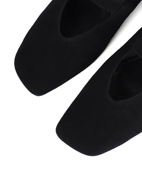 Женские балетки MIRATON велюровые черные - фото 5 - Miraton