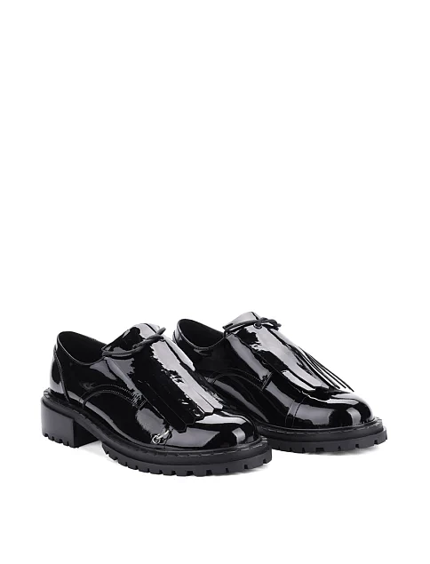 Женские туфли MIRATON из наплака черные - фото 3 - Miraton