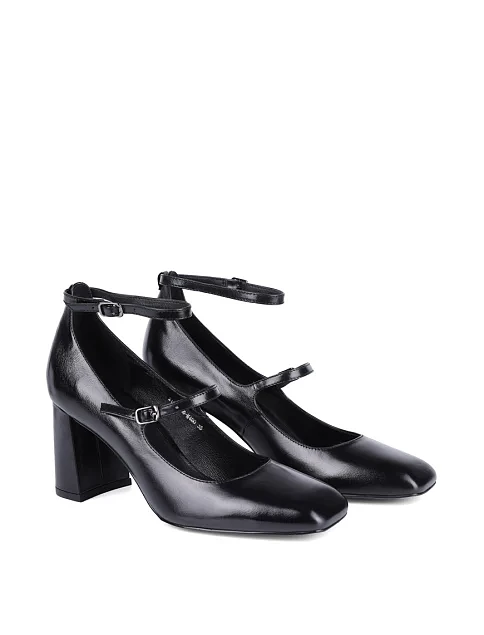 Женские туфли MIRATON из масляной кожи черные - фото 2 - Miraton