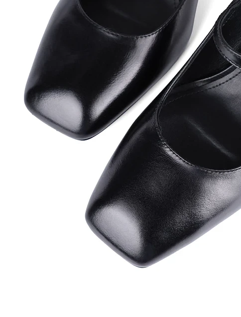 Женские туфли MIRATON из масляной кожи черные - фото 4 - Miraton