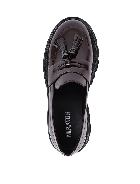 Женские туфли MIRATON из наплака серые - фото 2 - Miraton