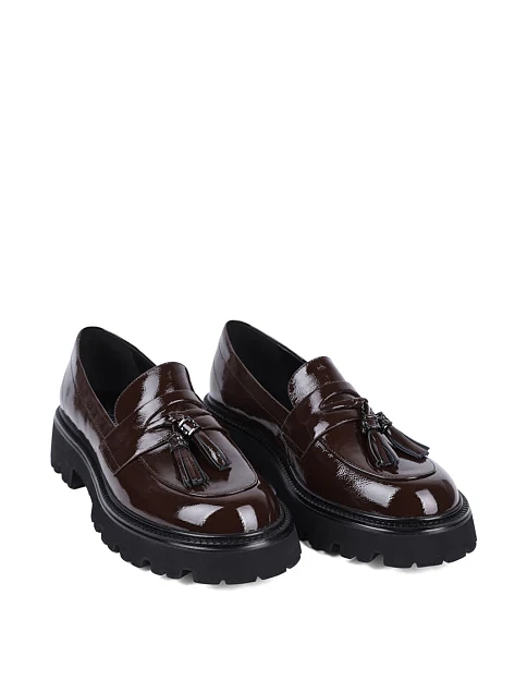 Женские туфли MIRATON из наплака серые - фото 3 - Miraton