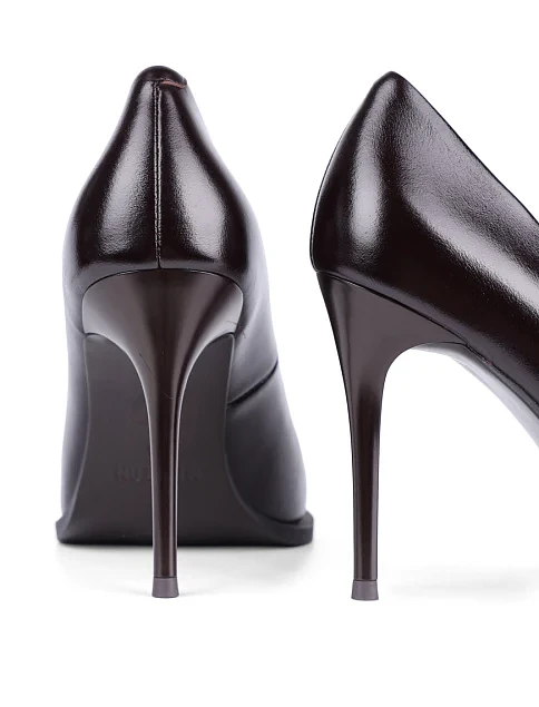 Женские туфли MIRATON из масляной кожи бордовые - фото 2 - Miraton