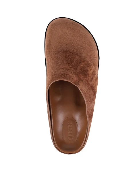 Женские мюли MIRATON велюровые бежевые - фото 2 - Miraton