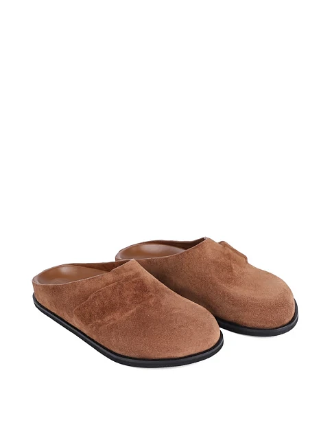 Женские мюли MIRATON велюровые бежевые - фото 3 - Miraton