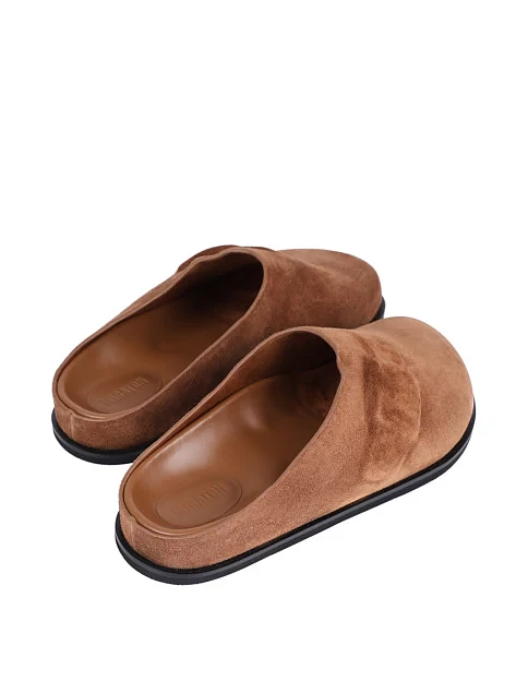 Женские мюли MIRATON велюровые бежевые - фото 4 - Miraton