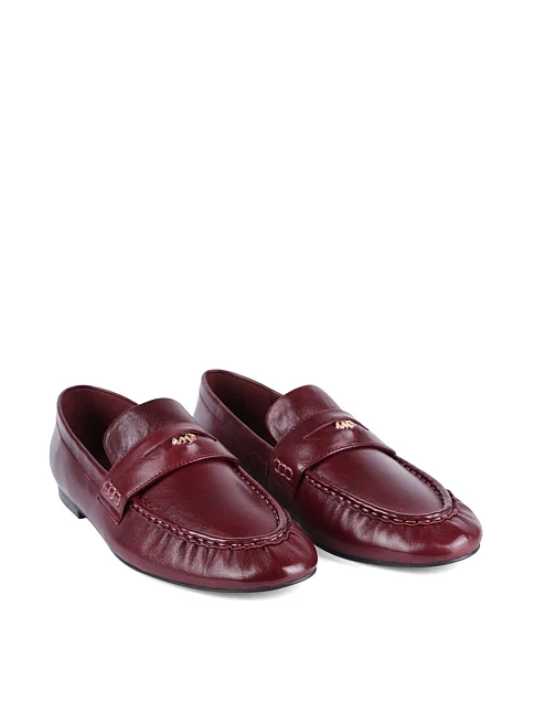 Женские слиперы MIRATON кожаные бордовые - фото 4 - Miraton