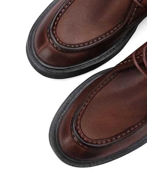 Жіночі туфлі MIRATON шкіряні коричневі - фото 5 - Miraton