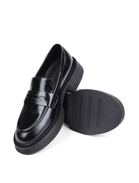 Женские туфли MIRATON кожаные черные - фото 2 - Miraton