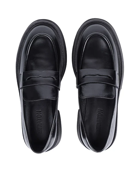 Женские туфли MIRATON кожаные черные - фото 5 - Miraton