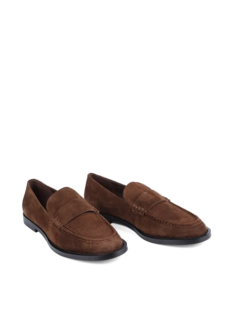 Женские туфли MIRATON велюровые коричневые - фото 3 - Miraton