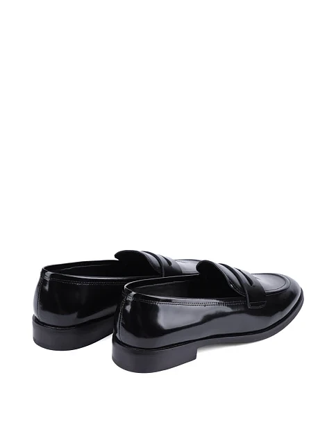 Женские туфли MIRATON из масляной кожи черные - фото 4 - Miraton