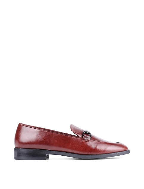 Женские туфли MIRATON из масляной кожи бордовые - фото 1 - Miraton