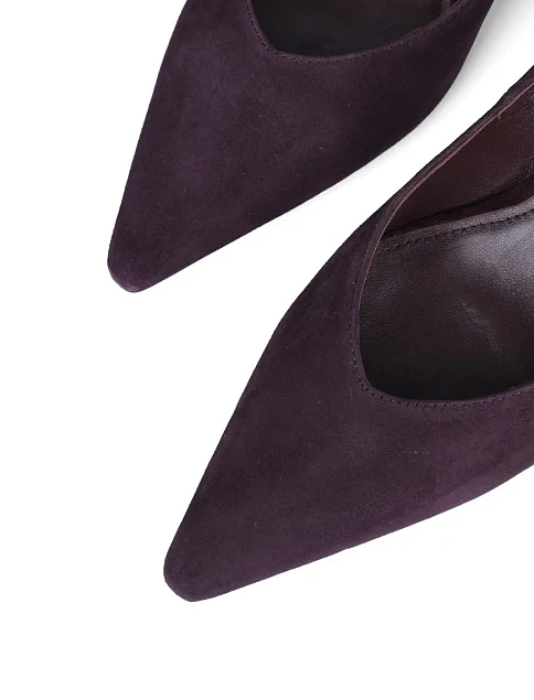 Женские туфли MIRATON велюровые фиолетовые - фото 5 - Miraton