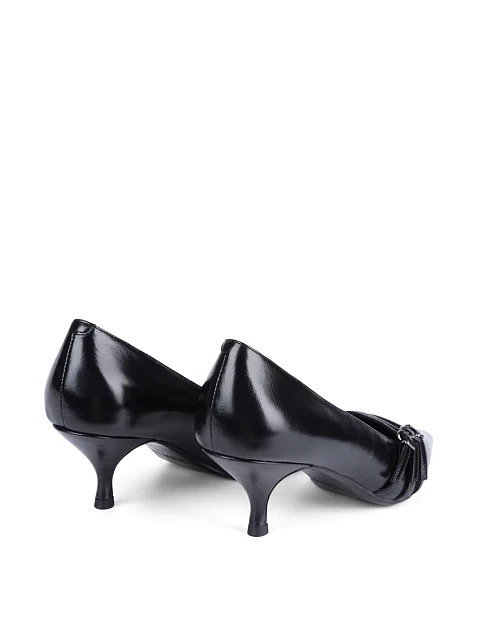 Женские туфли MIRATON кожаные черные - фото 4 - Miraton