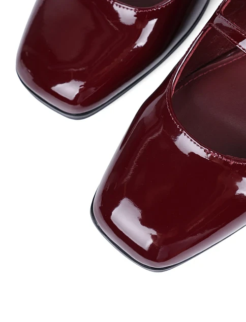 Женские туфли MIRATON из наплака бордовые - фото 5 - Miraton