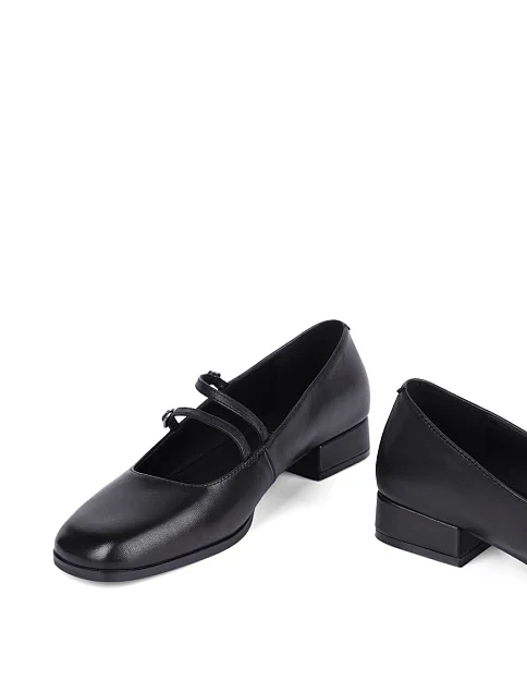 Женские туфли MIRATON кожаные черные - фото 2 - Miraton