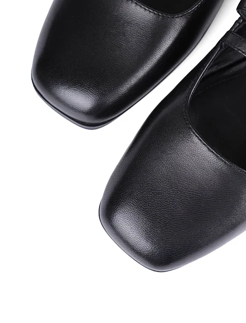 Женские туфли MIRATON кожаные черные - фото 5 - Miraton