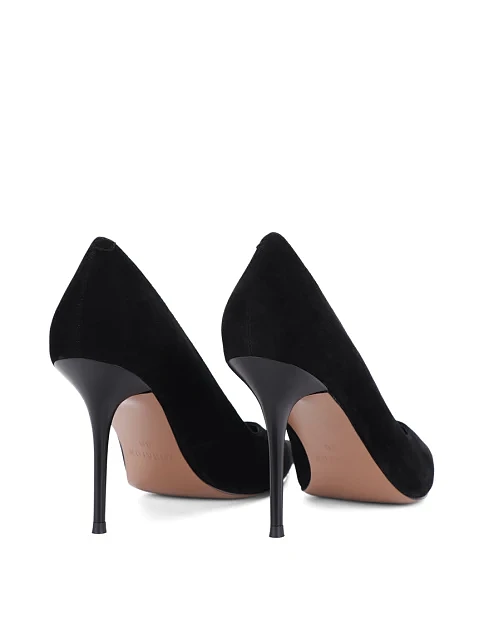 Женские туфли лодочки MIRATON велюровые черные - фото 4 - Miraton