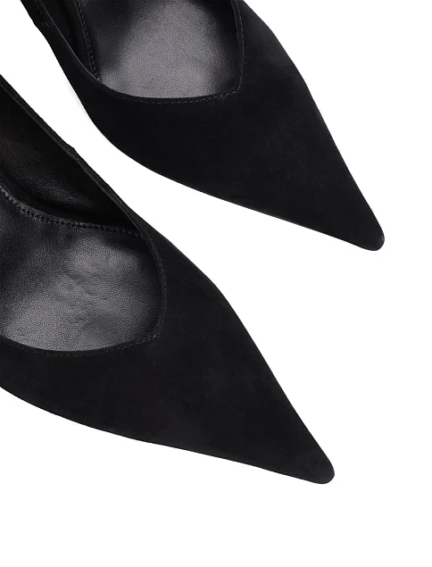 Женские туфли лодочки MIRATON велюровые черные - фото 5 - Miraton