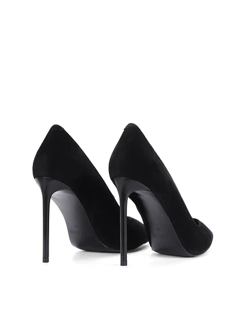 Женские туфли лодочки MIRATON велюровые черные - фото 4 - Miraton