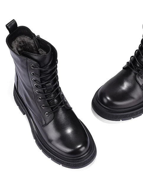 Женские ботинки Attizzare кожаные черные - фото 6 - Miraton