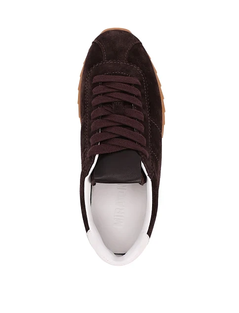 Женские кроссовки MIRATON велюровые коричневые - фото 2 - Miraton