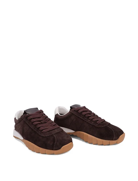 Женские кроссовки MIRATON велюровые коричневые - фото 3 - Miraton