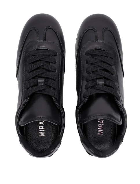 Женские кроссовки MIRATON кожаные черные - фото 2 - Miraton