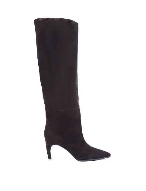 Женские ботфорты MIRATON велюровые серые - фото 1 - Miraton