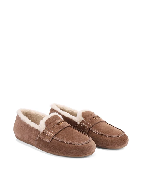 Женские мокасины MIRATON велюровые бежевые - фото 3 - Miraton