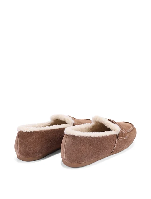 Женские мокасины MIRATON велюровые бежевые - фото 4 - Miraton