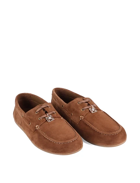 Женские мокасины MIRATON велюровые бежевые - фото 3 - Miraton