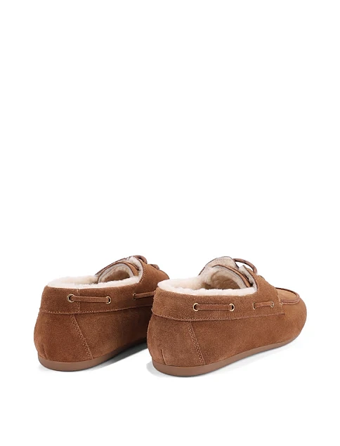 Женские мокасины MIRATON велюровые коричневые - фото 4 - Miraton